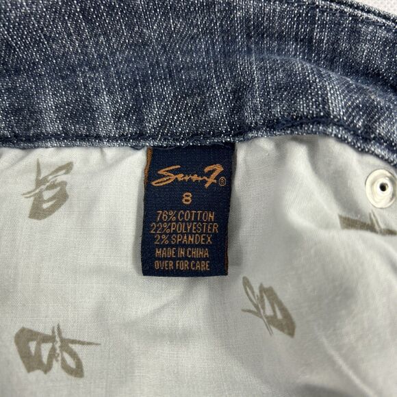 Seven7 Women's 8 (32 x 32) Bootcut Jeans Stretch Slim Medium Wash Mid Rise - Picture 7 of 11